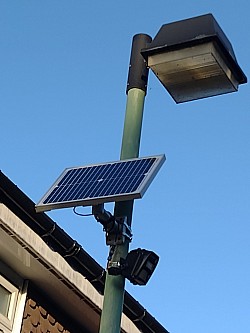 AI smart camera (the bridge) on a lamp post hot spot